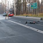 Wypadek motocyklisty w Raciszynie
